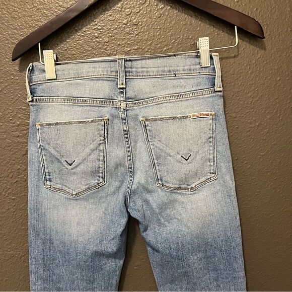 HUDSON // nico midrise ankle straight reverie vtg moxie denim slit raw hem jeans - Picture 6 of 13